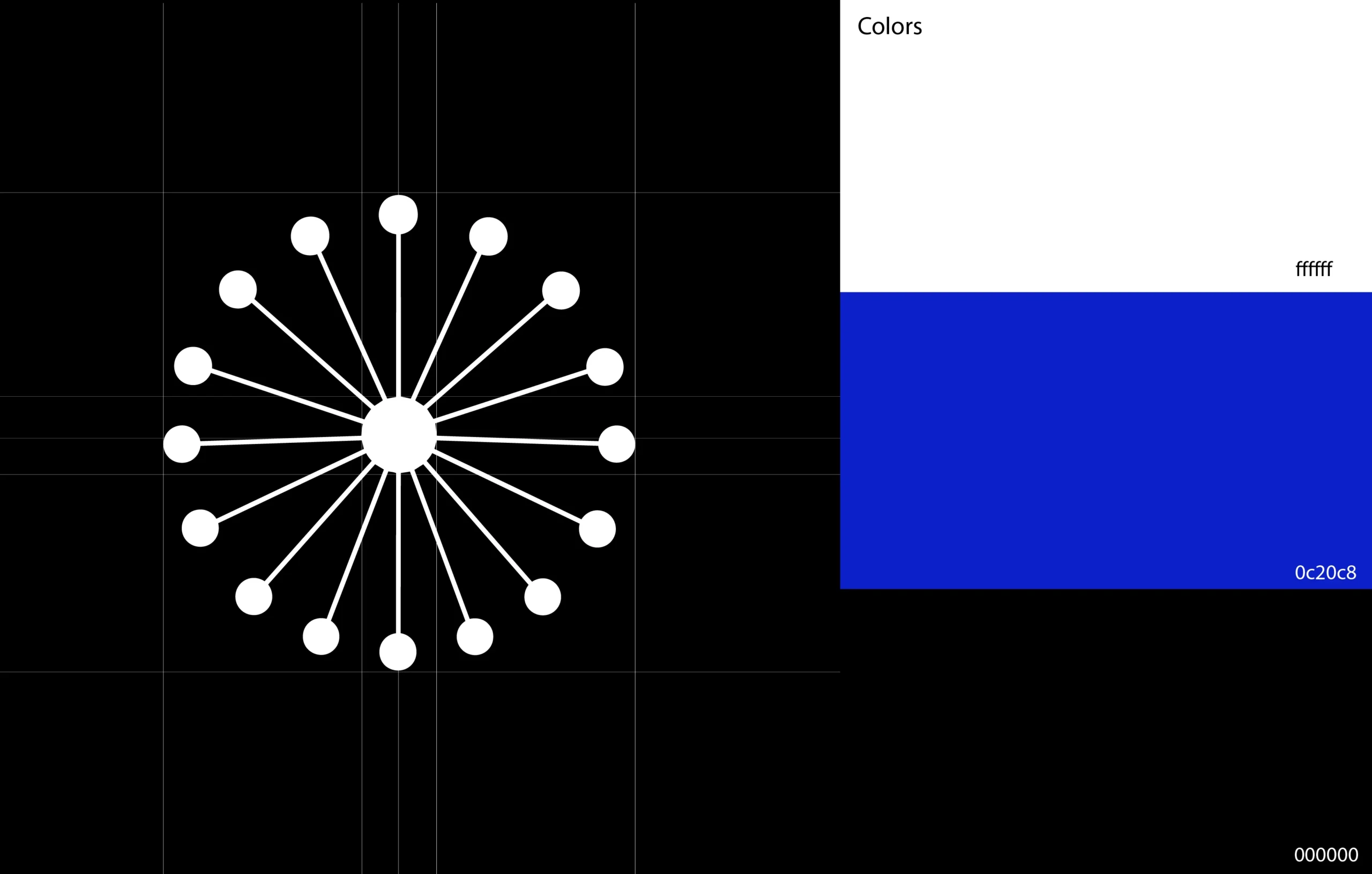 Aster logo construction grid and colour palette