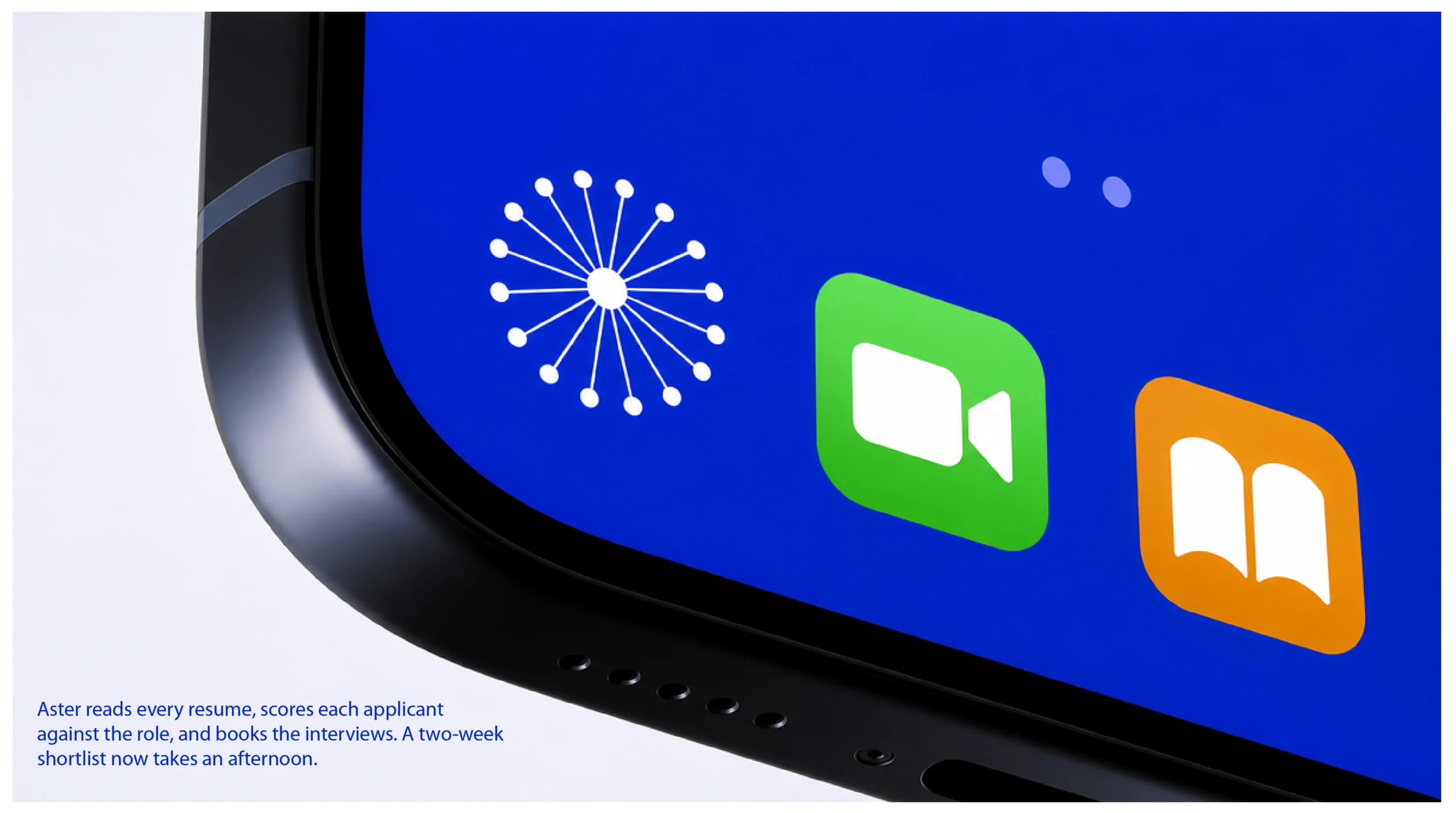 Aster app icon on a phone screen
