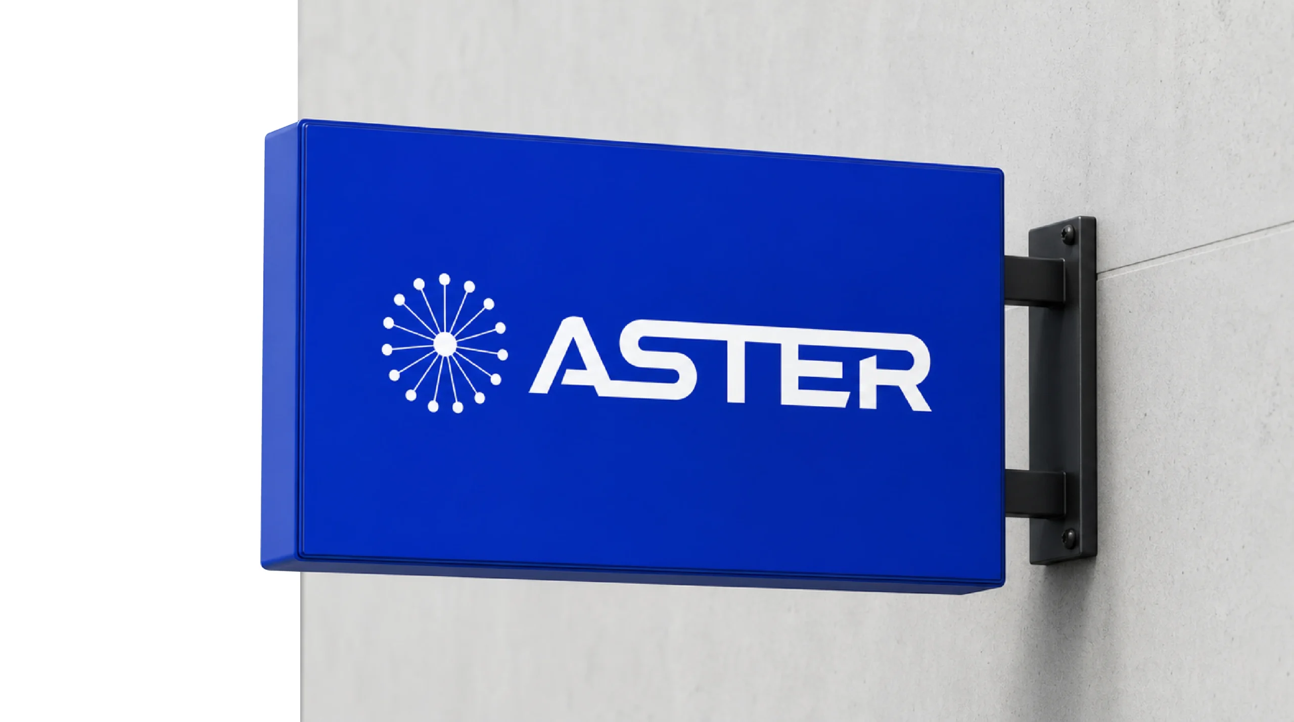 Aster projecting wall sign