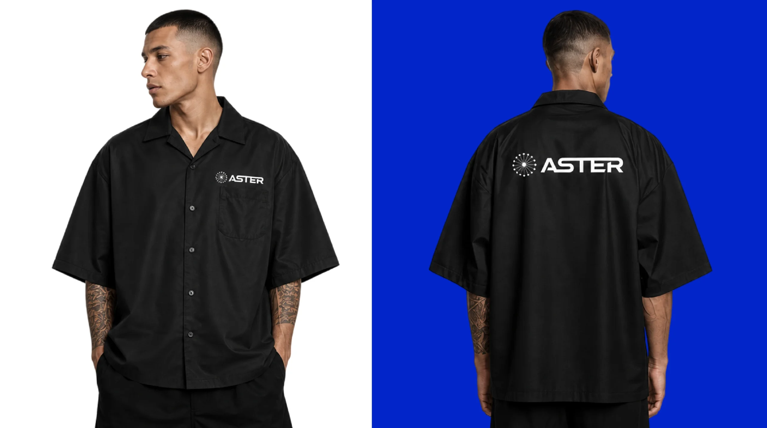 Aster team shirts front and back