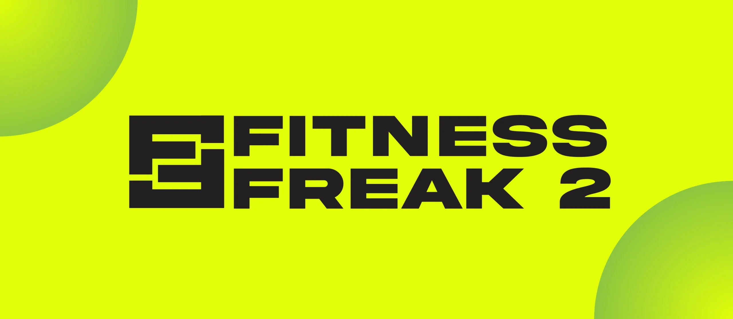 Fitness Freak 2 logo on lime background