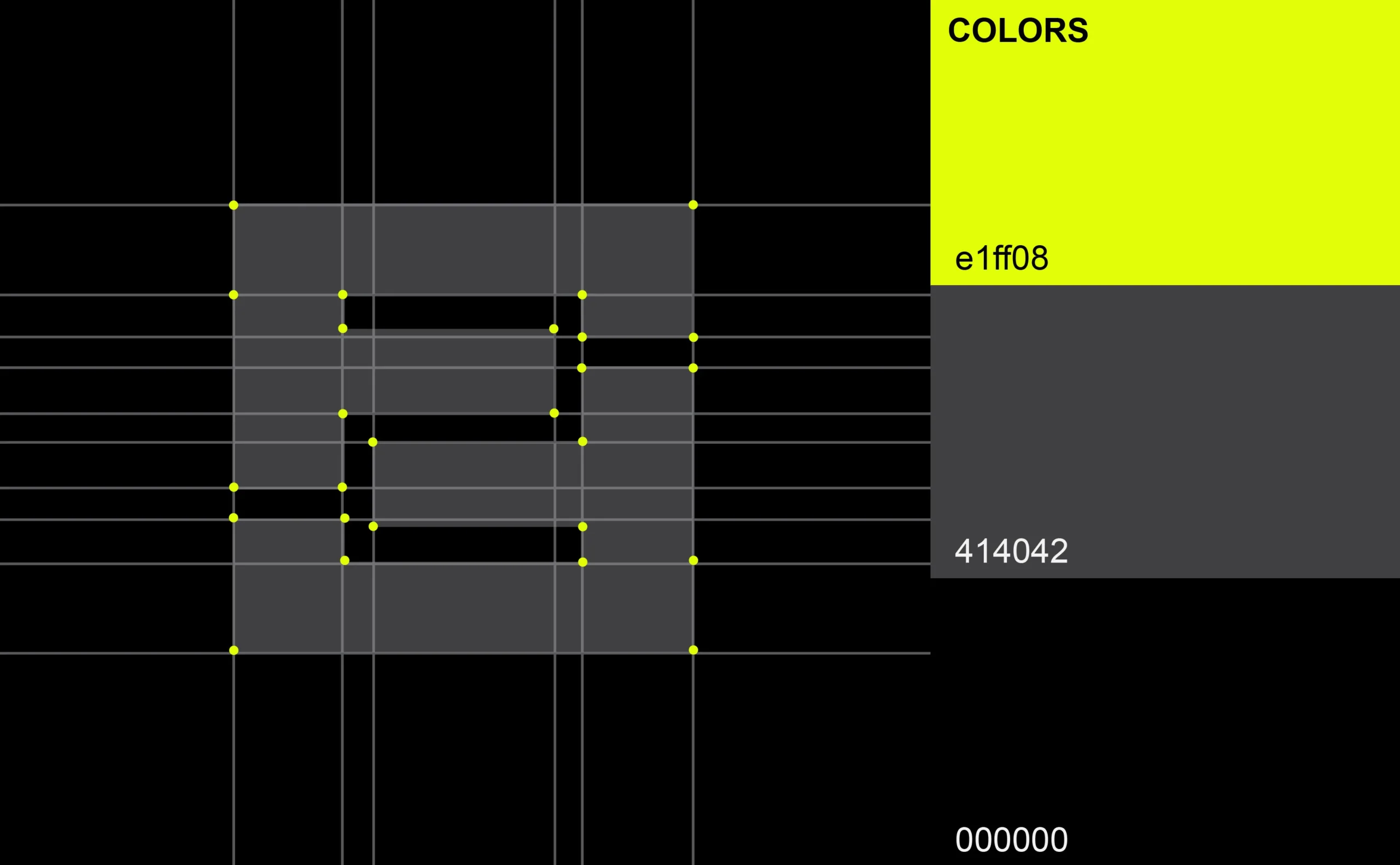 Fitness Freak 2 logo construction grid and colour palette